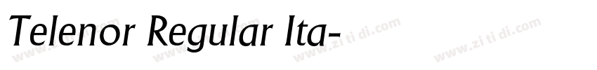 Telenor Regular Ita字体转换